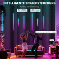 SHUNLEE RGB+IC LED Akustikpaneele – Smarte Wandbeleuchtung mit Musikmodus, 6-teilig