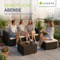 Polyrattan Lounge Set mit Abdeckung für Balkon & Garten – Komfort für 3–4 Personen