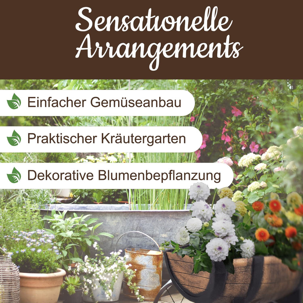 Blumenwagen Whiskyfass Holzoptik 🌿 Pflanzkübel auf Rädern für Garten Balkon Terrasse