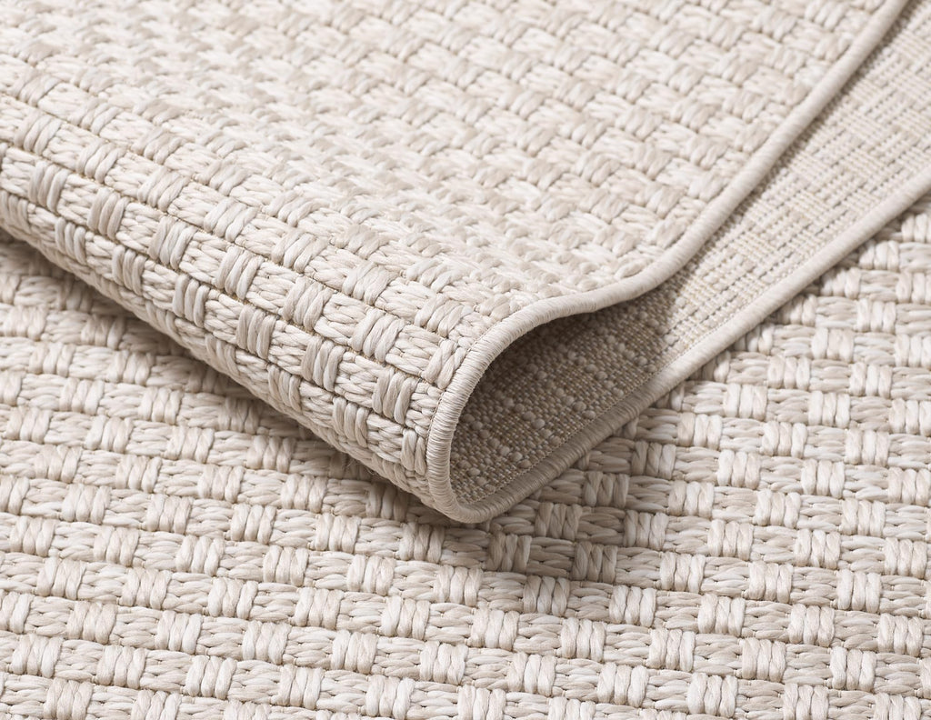 Outdoor Teppich Beige – Wetterfest für Balkon, Terrasse & Garten