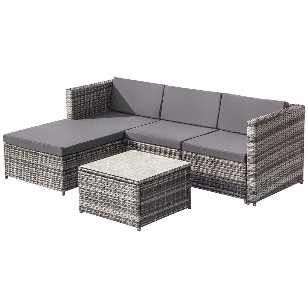 Moderne Polyrattan Lounge Grau für Balkon & Garten – Stilvoll & Wetterfest