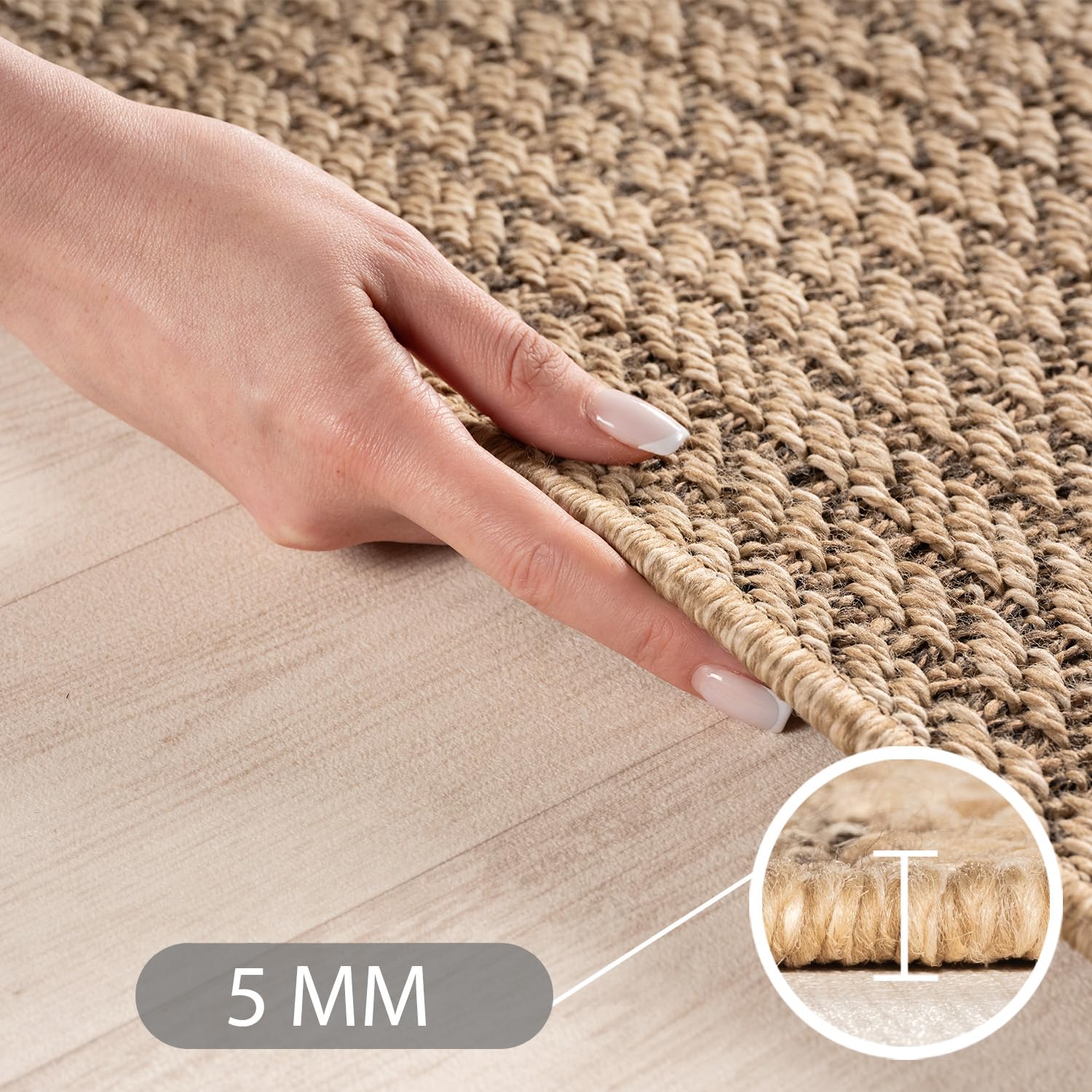 Outdoor Teppich Jute Look – Wetterfest für Balkon, Terrasse & Wohnzimmer