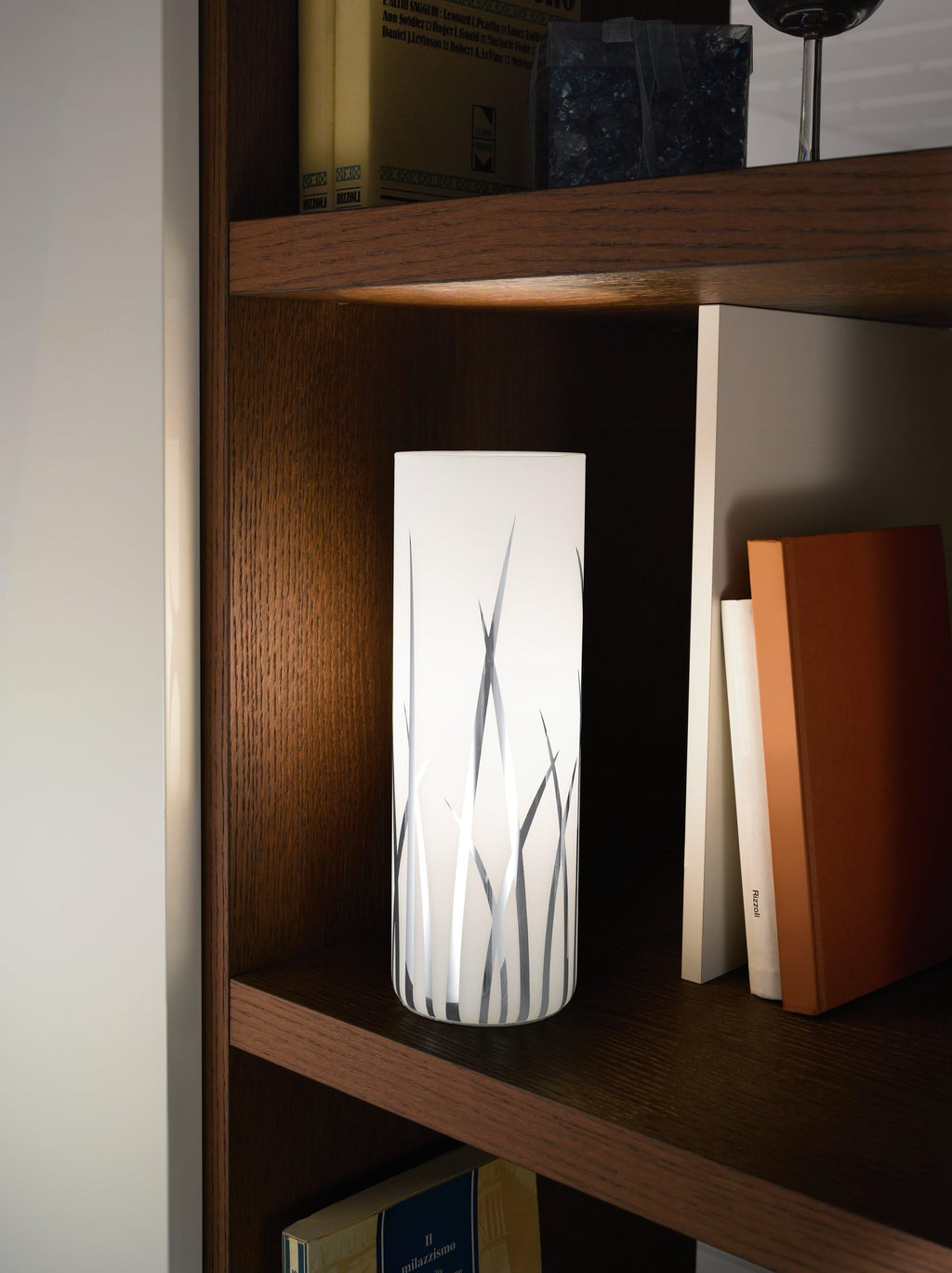 EGLO Tischlampe Rivato – Elegante Nachttischlampe aus Glas, Chrom/Weiß, E27