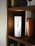 EGLO Tischlampe Rivato – Elegante Nachttischlampe aus Glas, Chrom/Weiß, E27