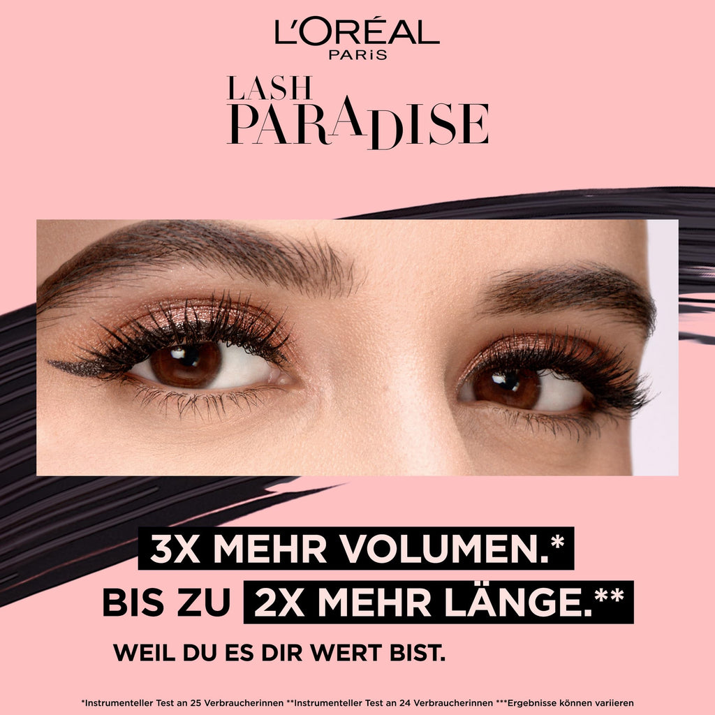 L'Oréal Lash Paradise Mascara Schwarz – Volumen & Länge ohne Verkleben