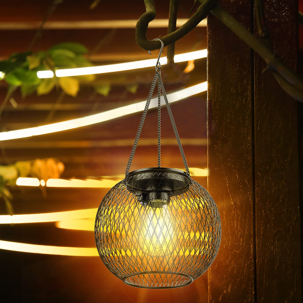 KagoLing Solar Laterne Hängend 2er Set – LED Solarlampen für Garten, Balkon & Terrasse