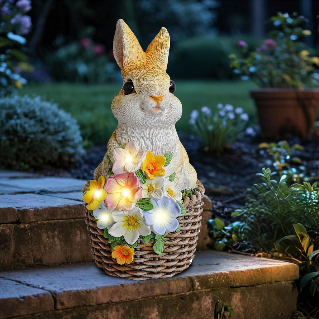 Solar Osterhase Figur – Garten Deko mit LED Laterne für Balkon, Terrasse & Ostern