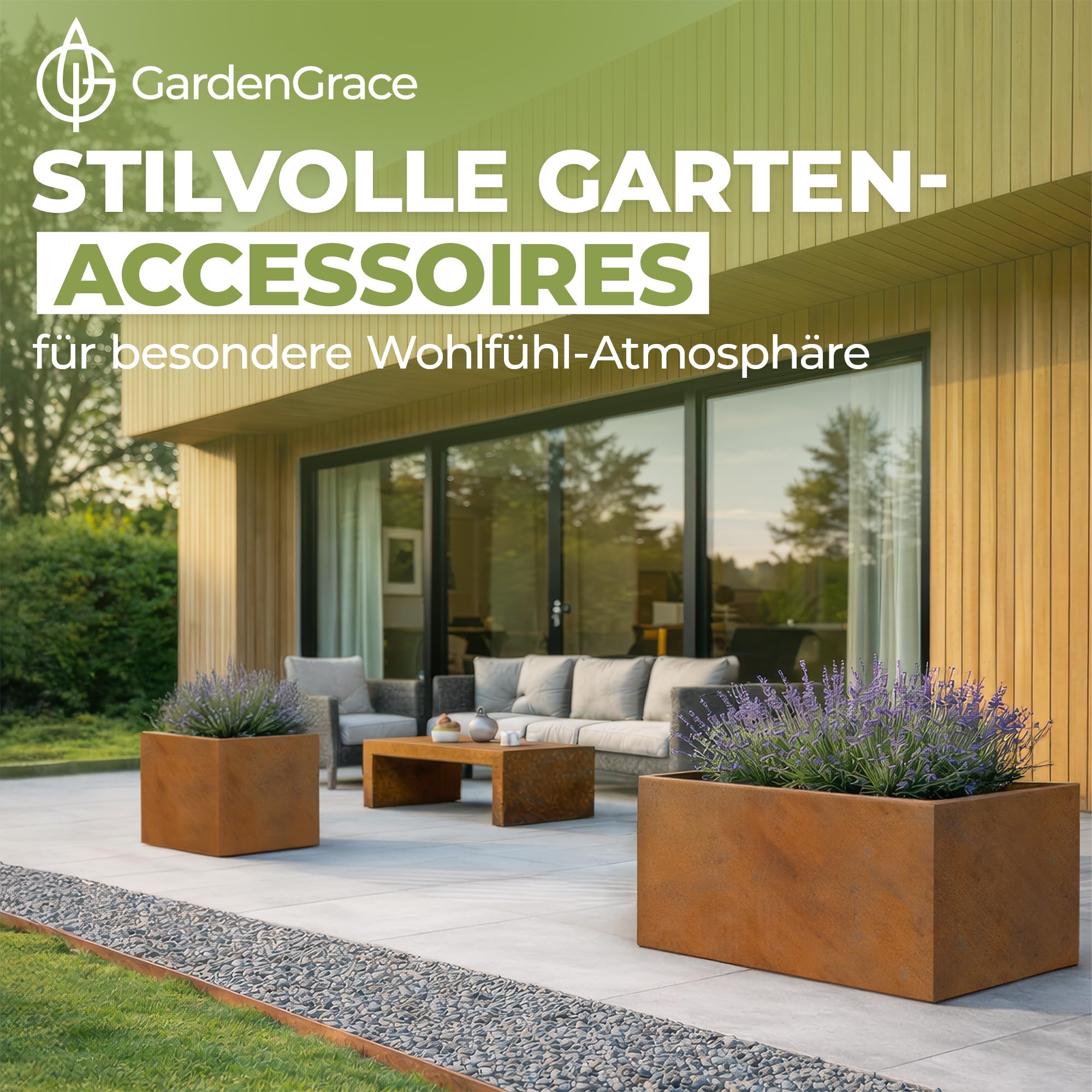 Pflanzkübel Cortenstahl Rostoptik 🧱 Moderner Blumentopf für Garten Balkon Terrasse
