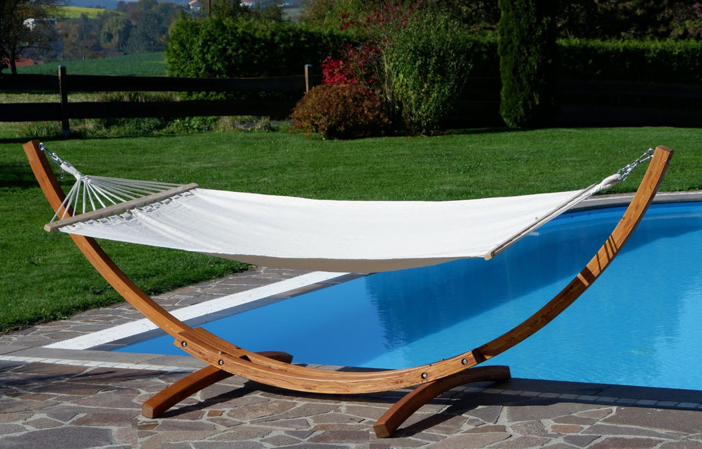 ALEOS ARADOS Hängemattengestell 320cm aus Lärchenholz mit Stabhängematte