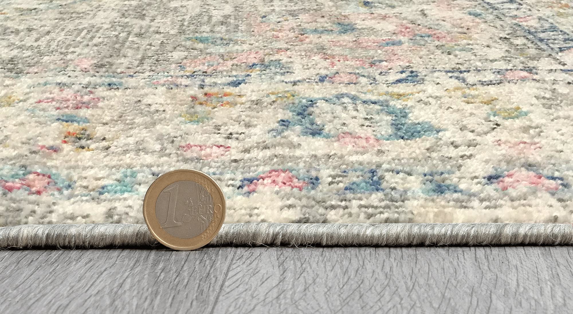 Outdoor Teppich Palma 160×230 cm – wetterfester Balkon & Garten Teppich UV-beständig Grau Orient