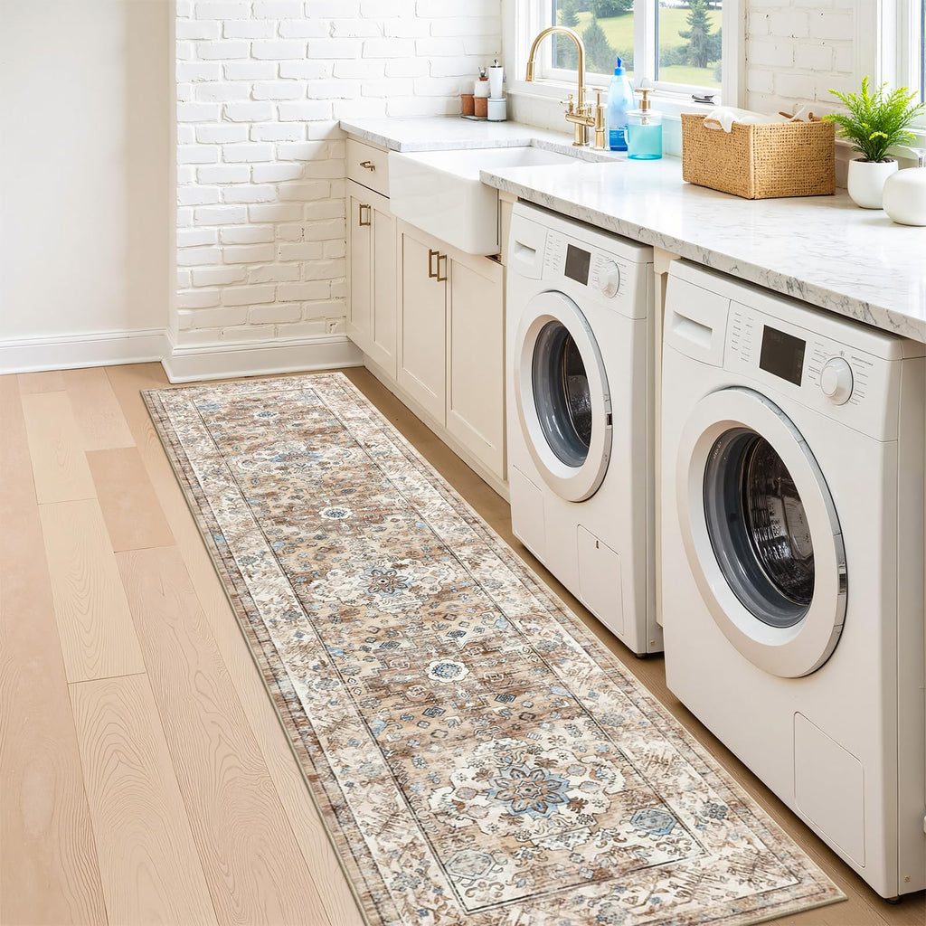 Läufer Teppich 60x240 cm – Rutschfester Flur & Küchenläufer Waschbar