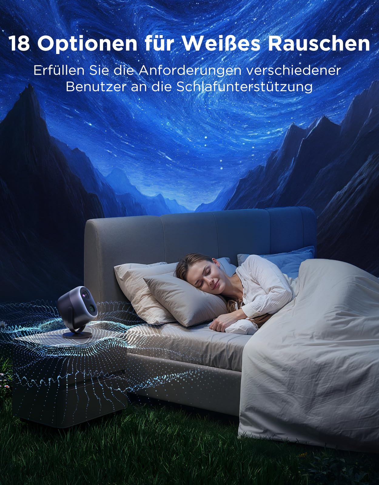 RGBW Sternenhimmel Projektor LED – Smart Galaxy Lampe mit Alexa & 50+ Szenen für Schlafzimmer