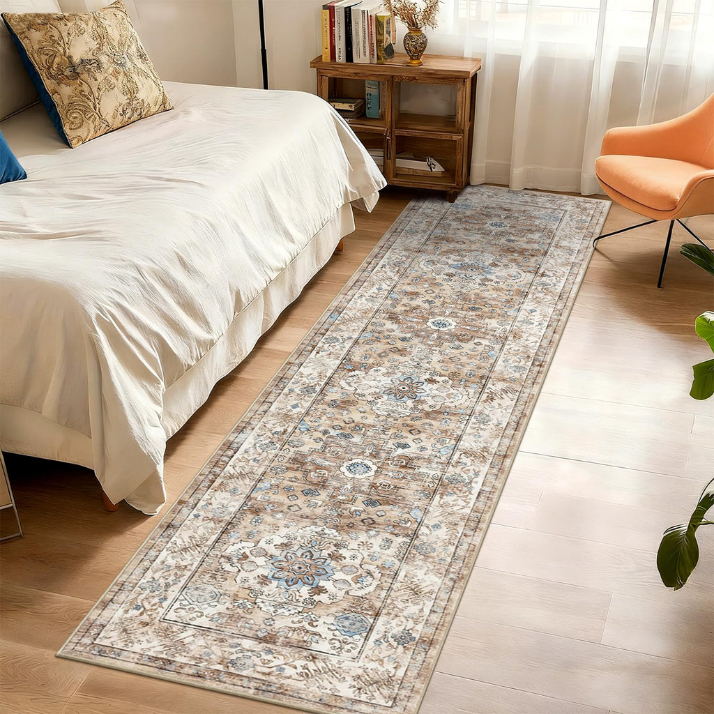 Läufer Teppich 60x240 cm – Rutschfester Flur & Küchenläufer Waschbar
