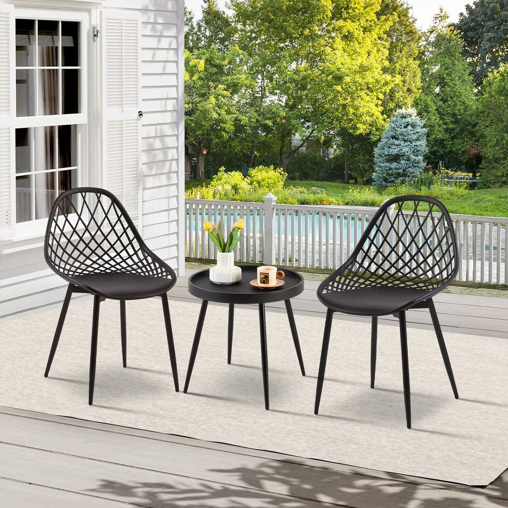 Balkonmöbel Set für 2 Personen – Bistrotisch mit 2 Stühlen, modern & platzsparend