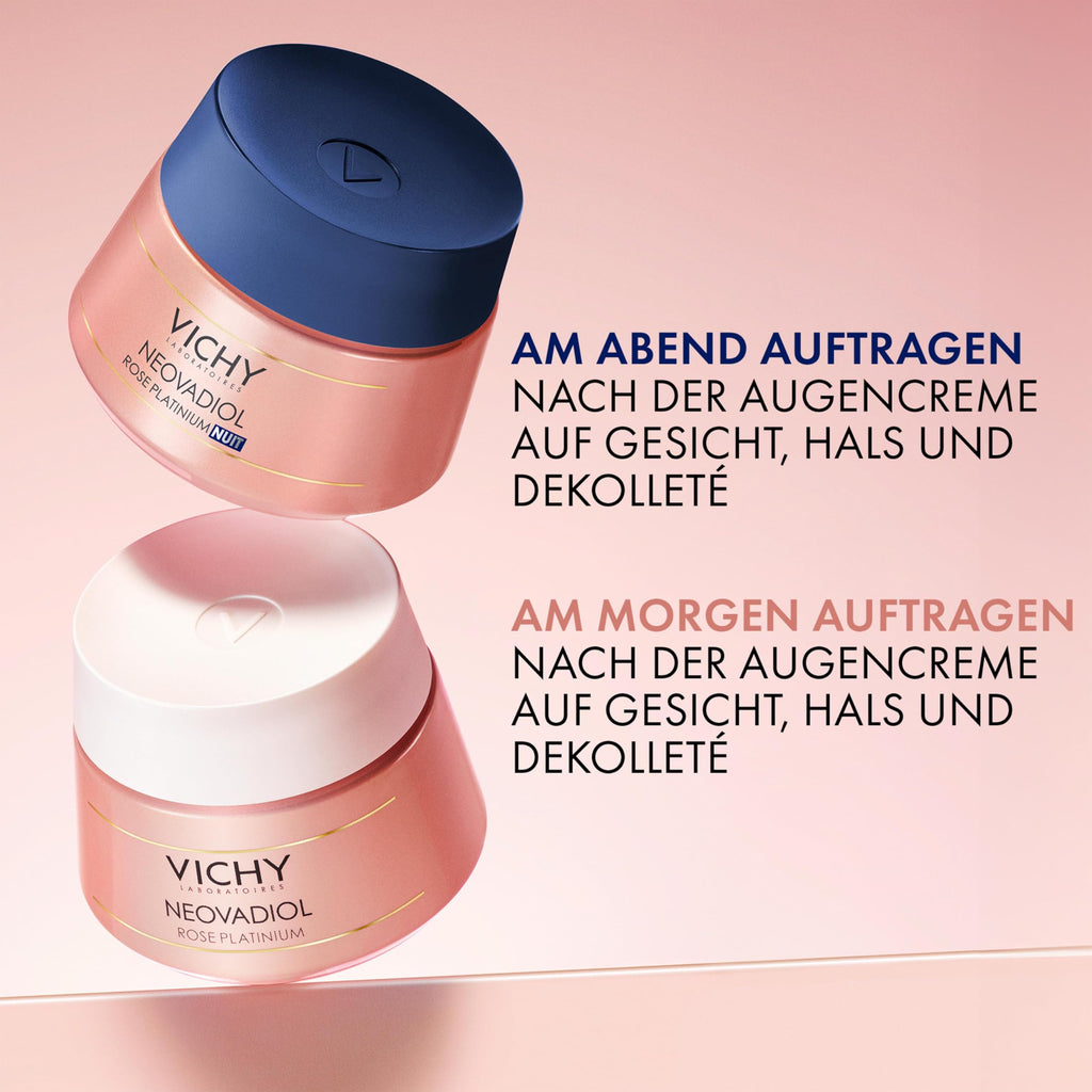 VICHY Rosé Platinium Tagespflege – revitalisierende Anti-Aging Creme für sehr reife & trockene Haut, 50 ml