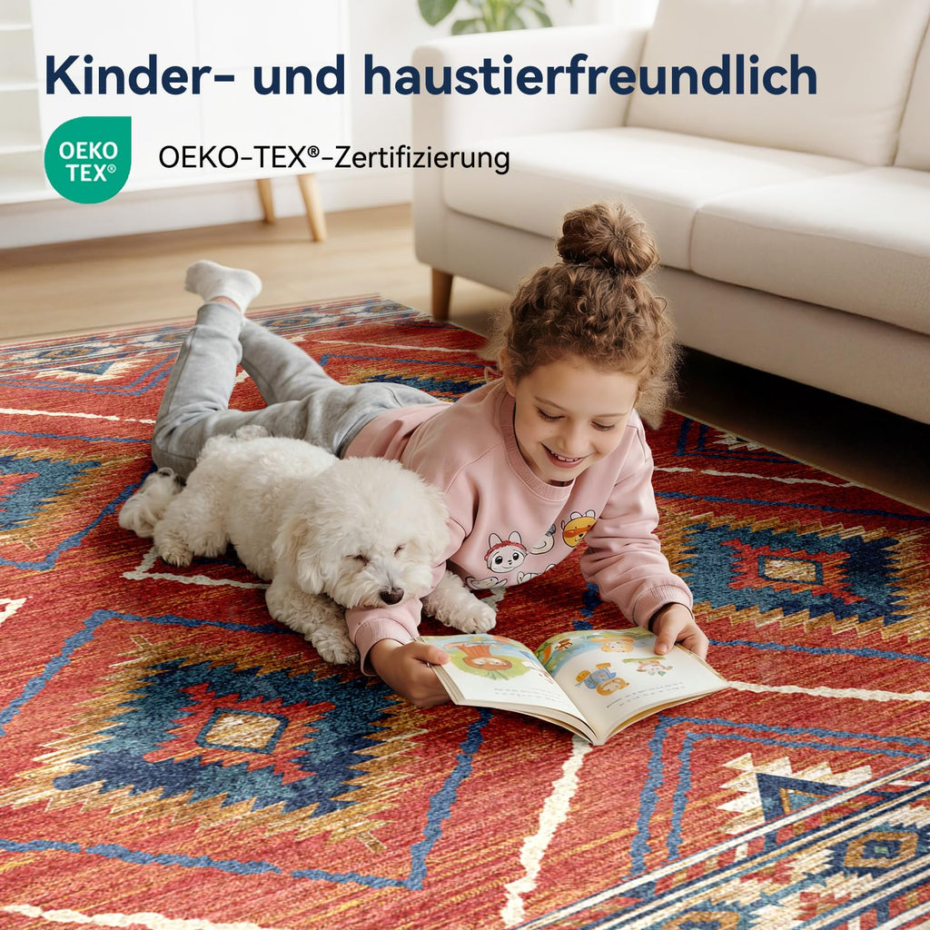 Teppich Läufer 60x300 cm – Rutschfester Flur- & Küchenläufer Waschbar