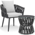 Modernes Gartenmöbel Set mit Rope Design – Aluminium Lounge Set mit Tisch & Polstern