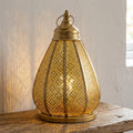 Marokkanische Vintage Metall Lampe – Orientalische Tischlampe für Wohnzimmer, Schlafzimmer & Deko