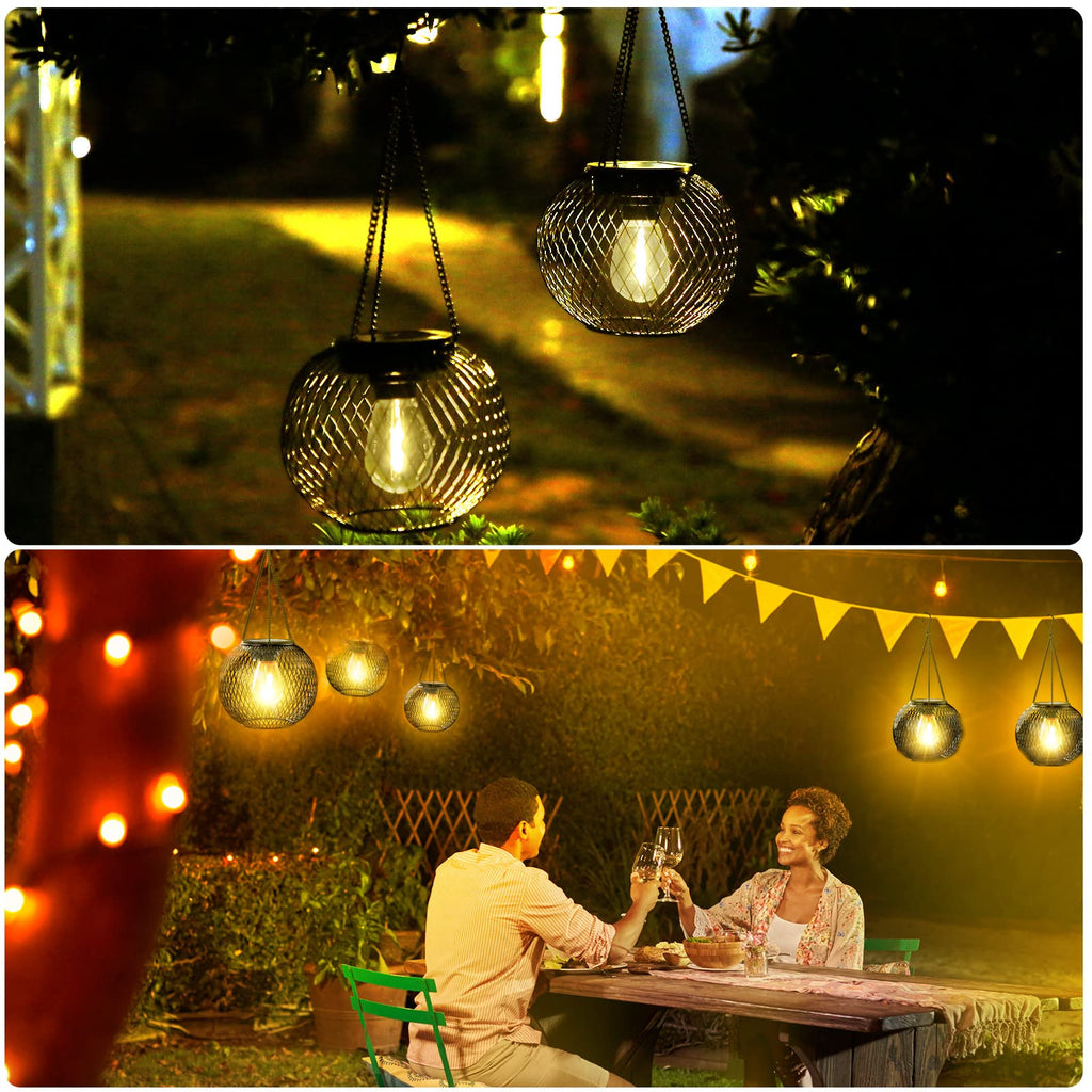 KagoLing Solar Laterne Hängend 2er Set – LED Solarlampen für Garten, Balkon & Terrasse
