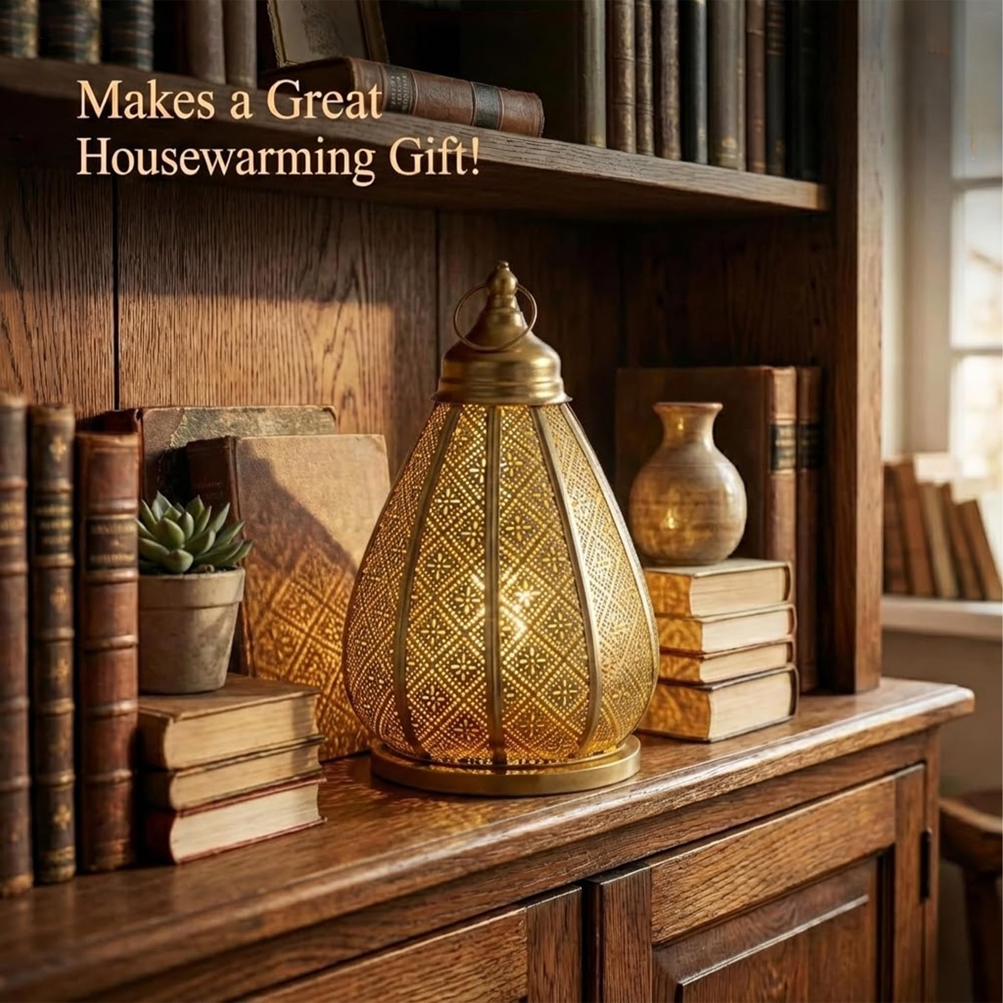 Marokkanische Vintage Metall Lampe – Orientalische Tischlampe für Wohnzimmer, Schlafzimmer & Deko