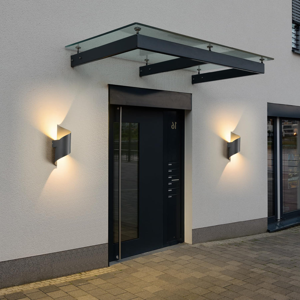 LED Außen-Wandleuchte Up & Down IP65 – Modernes Aluminium Design 3000K Warmweiß