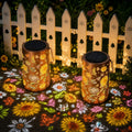 Sonnenblumen Solarlampe Hängend 2er Set – Bunt, IP65, Gartendeko Balkon & Terrasse
