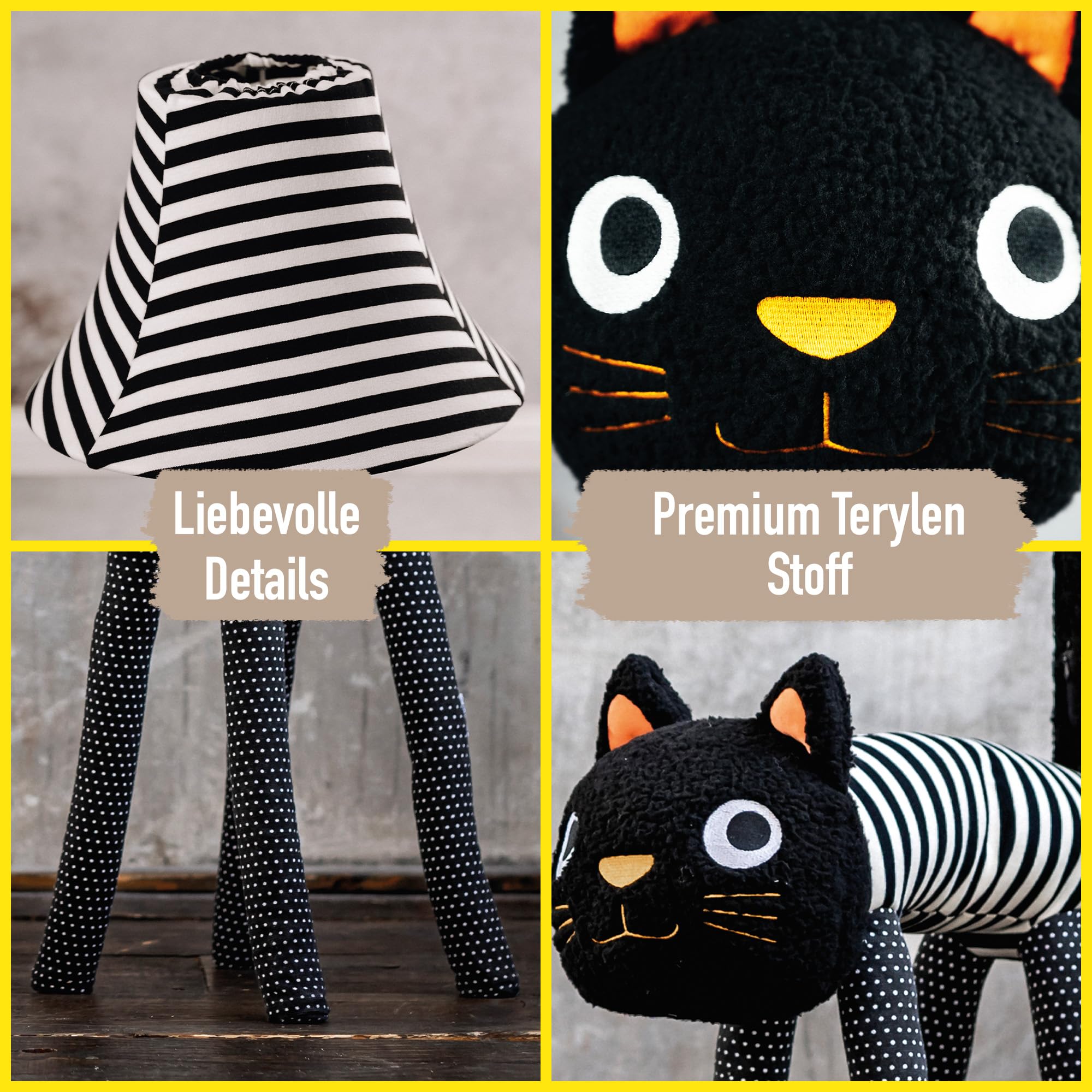 Happy Lamps Luna LED Stehlampe Kinderzimmer | Katze in Handarbeit
