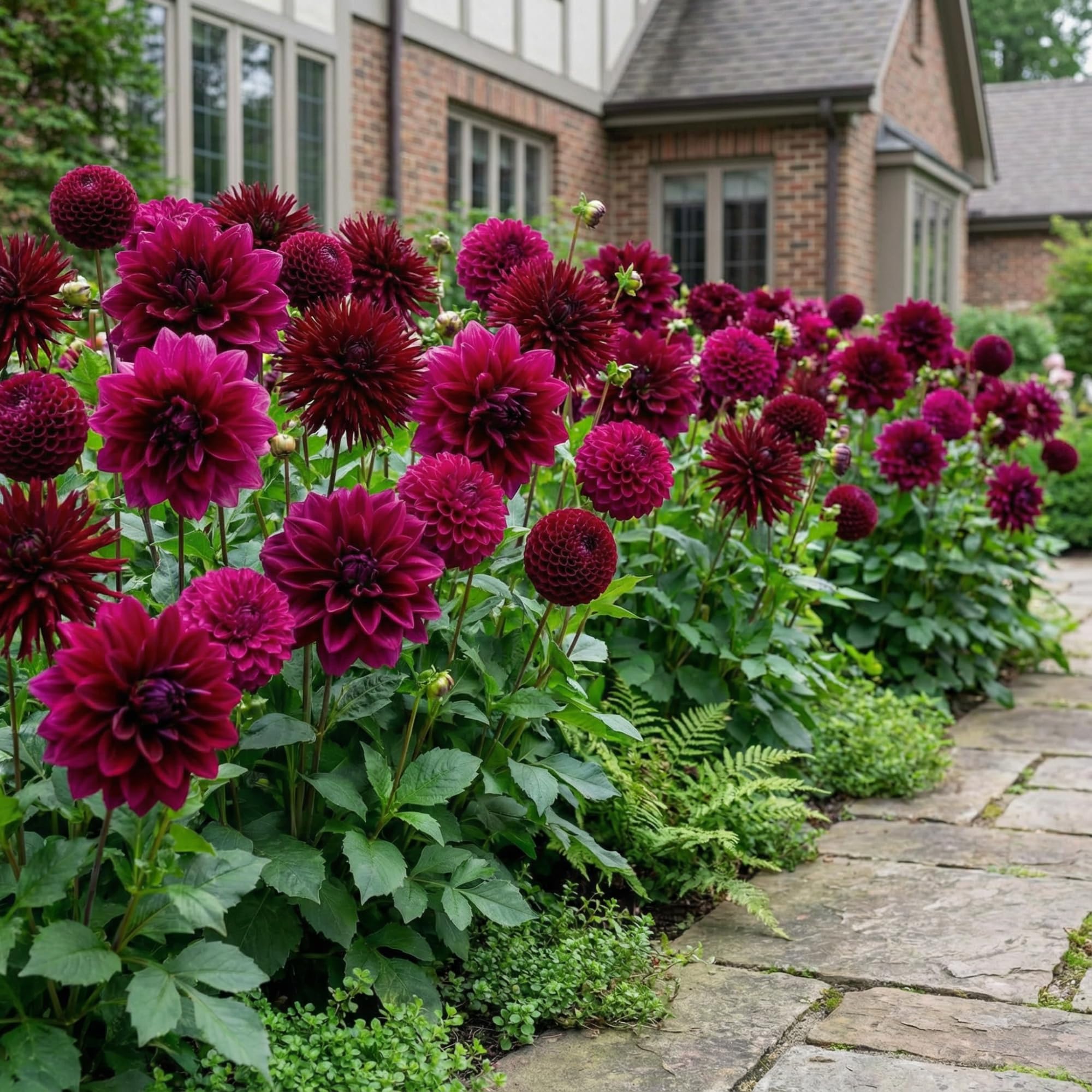 Premium Dahlien Knollen – 5x Dinnerplate Dahlie Lila mit großen Blüten für Garten