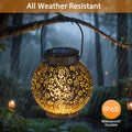 Solar Lantern Set of 2 – LED Hanging Lights Garden Balcony IP65 Vintage Outdoor Decor