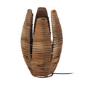 EGLO Tischlampe Mongu 1 – Boho Nachttischlampe aus Bast & Stahl, E27, Natur/Schwarz