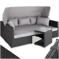 tectake Rattan Sonneninsel Lounge Set – Sofa, Sessel, Hocker &amp; Tisch