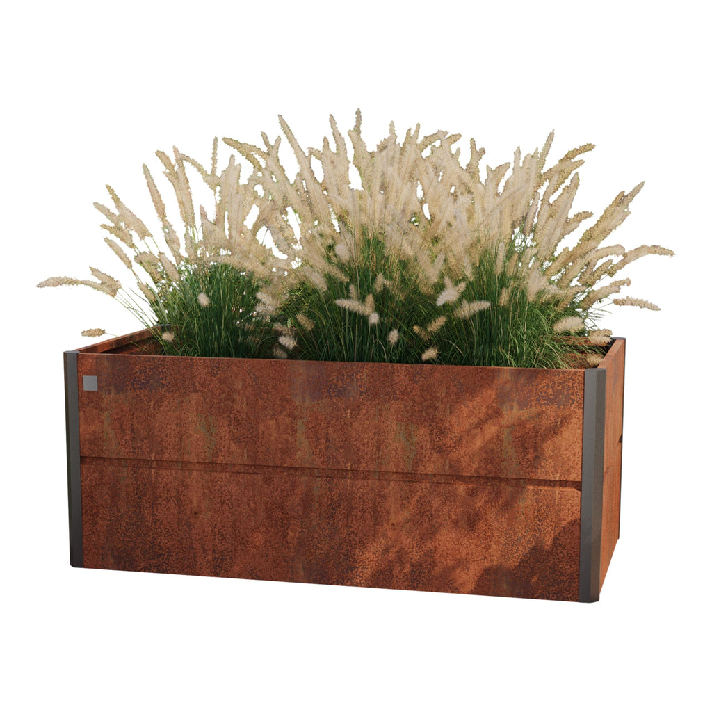 PRIMEYARD Hochbeet Cortenstahl 200×100×77 cm – Premium Garten Hochbeet Rost-Optik