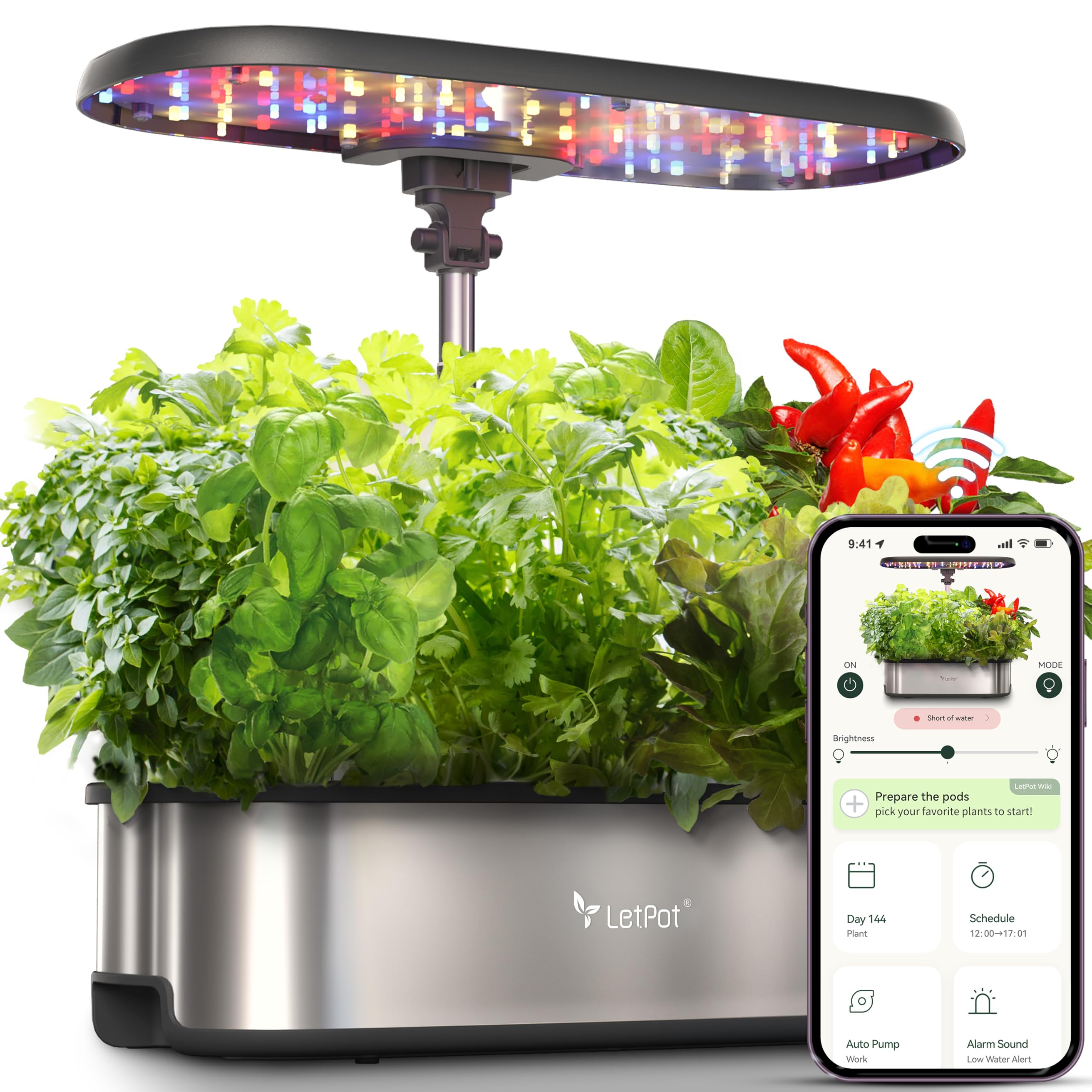 LETPOT LPH-SE WiFi Hydroponik System – Smart Herb Garden, 12 Hülsen