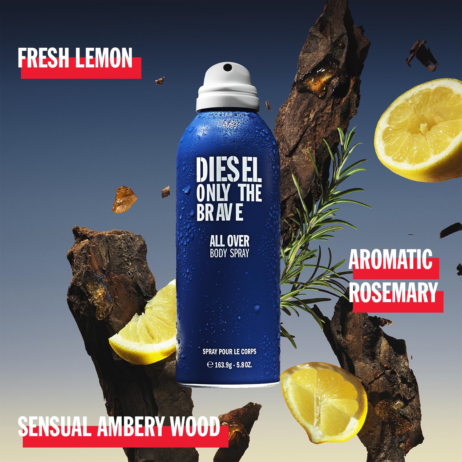 Diesel Only The Brave Body Spray für Männer 200 ml – kraftvoller maskuliner Duft