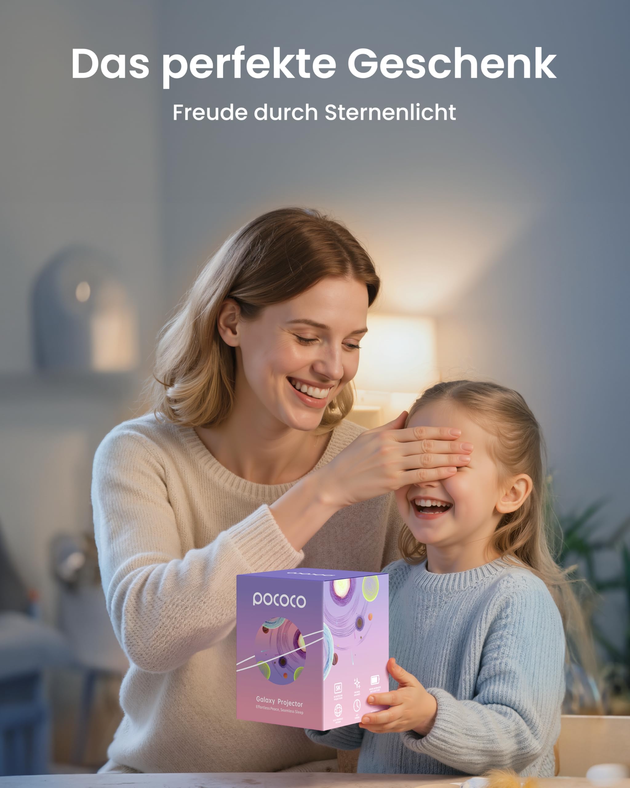 Sternenhimmel Projektor Kinder – Galaxy Nachtlicht Planetarium fürs Schlafzimmer mit 2 Discs
