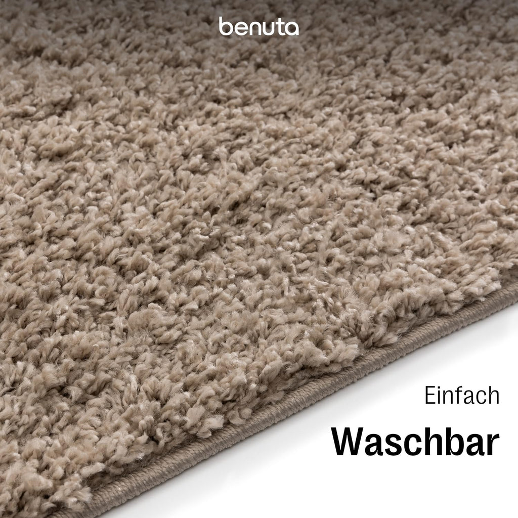 Hochflor Teppich Beige – Weich, Luxus & Komfort für Wohnzimmer