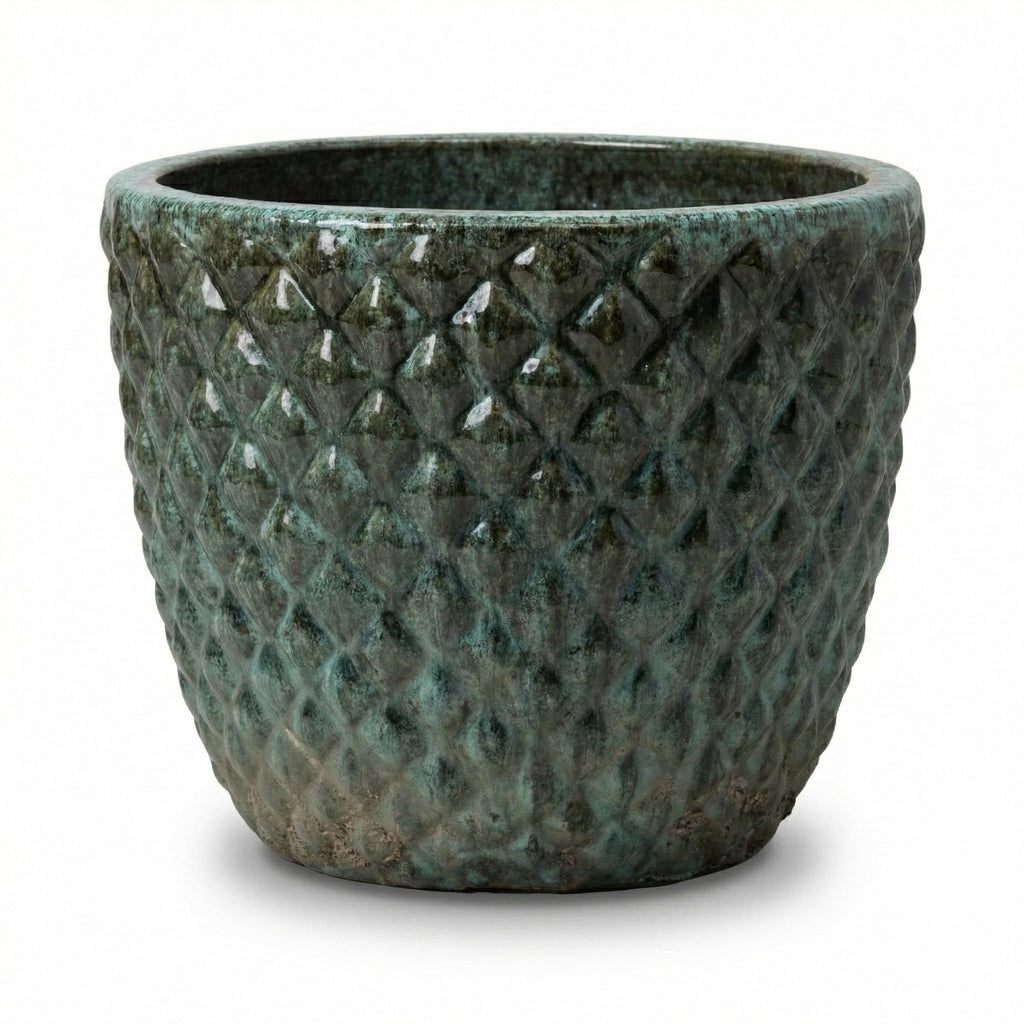 Großer Keramik Pflanzkübel frostfest – Moderner Blumentopf für Garten & Terrasse