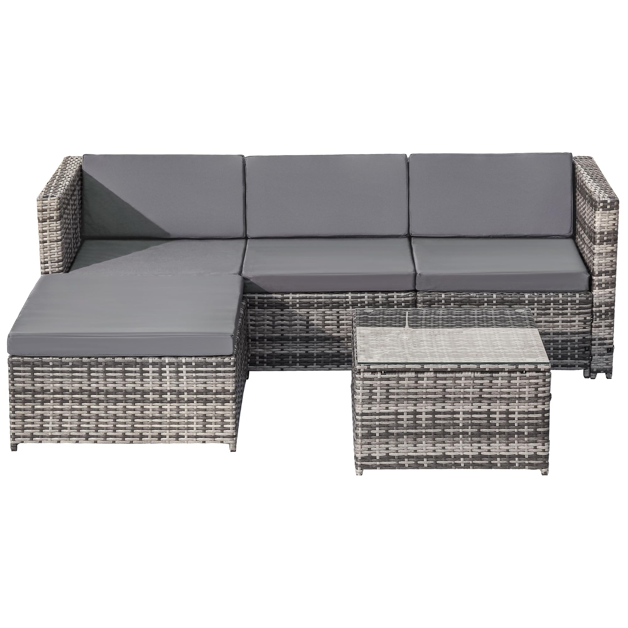 Moderne Polyrattan Lounge Grau für Balkon & Garten – Stilvoll & Wetterfest
