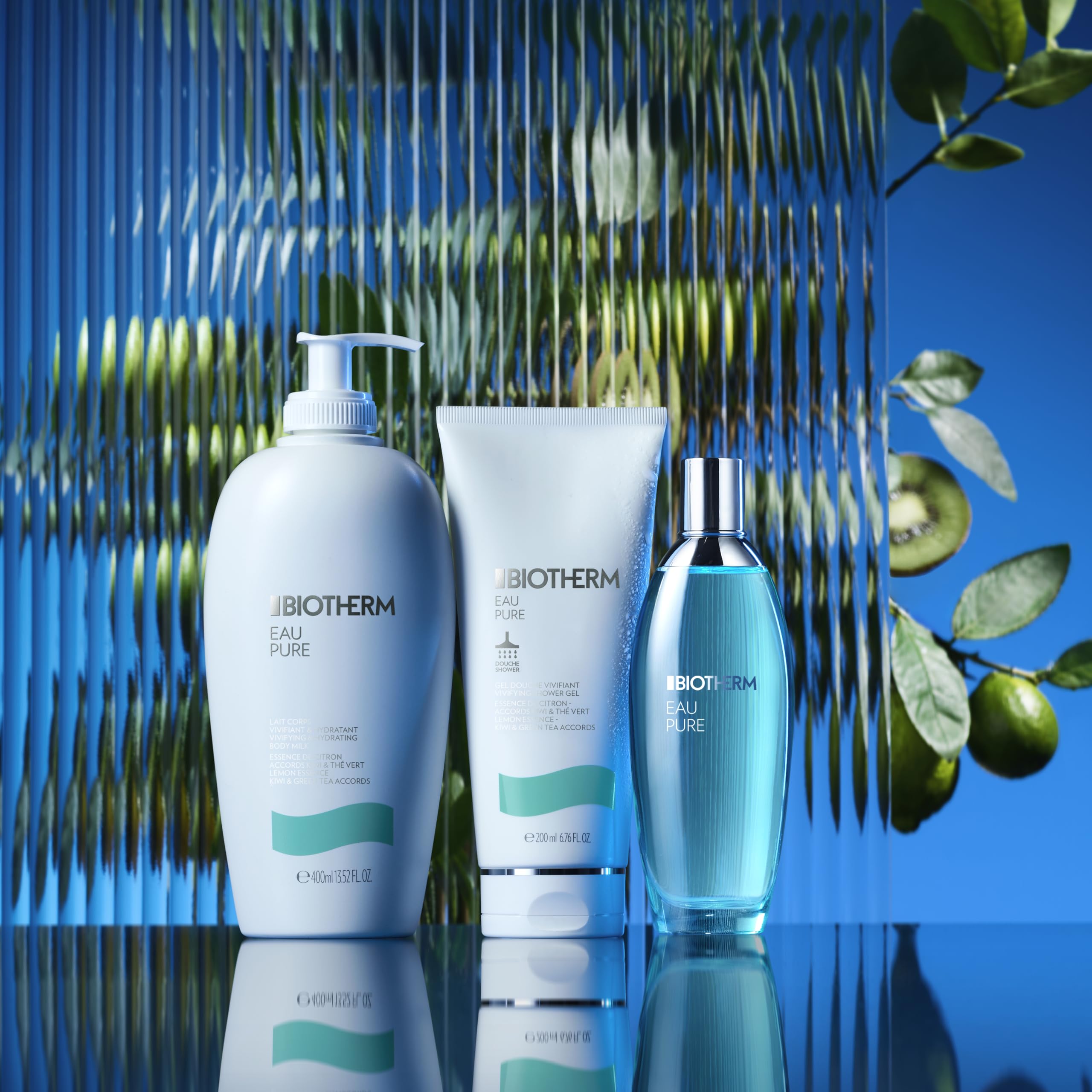 Biotherm Eau Pure Eau de Toilette, erfrischendes und feuchtigkeitsspendendes Damen Körperspray mit Essenzen grüner Früchte und ätherischen Ölen, Bodyspray belebt und erfrischt die Haut intensiv