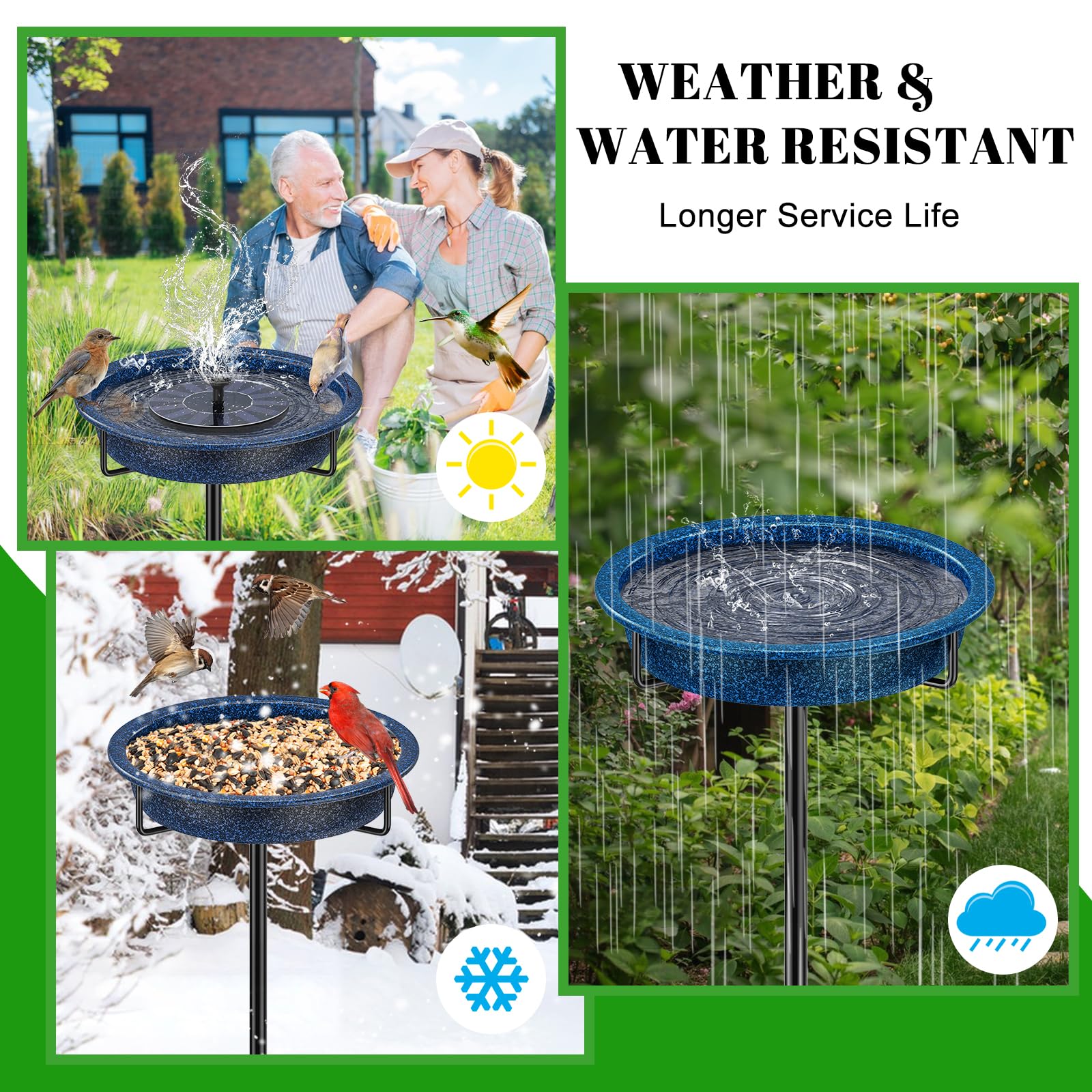 FaloStwer Vogelbad & Vogeltränke – Dekorative Wasserstelle für Garten & Balkon