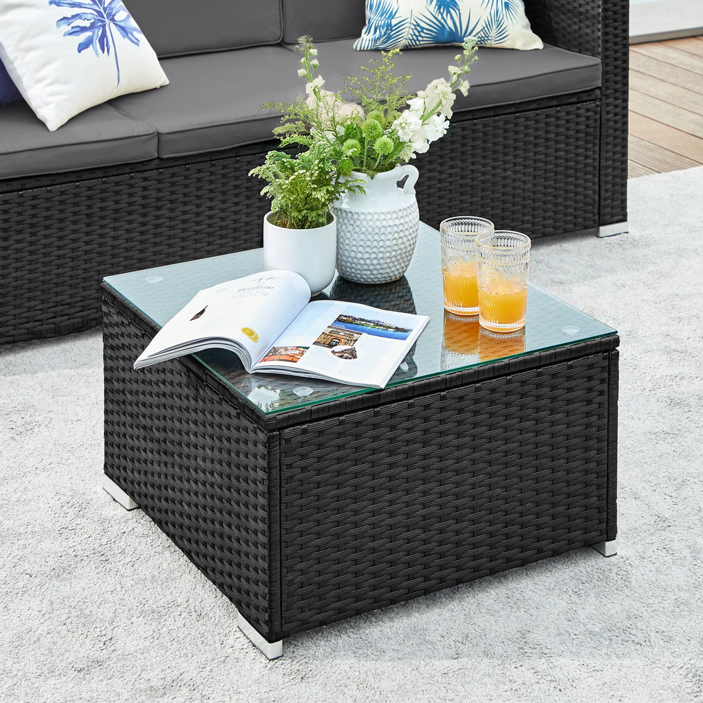 Polyrattan Gartenmöbel Set für Balkon & Terrasse – Modernes Lounge Set mit Komfort