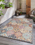 Outdoor Teppich Palma 160x230 cm – wetterfester Balkon & Garten Teppich UV-beständig bunt