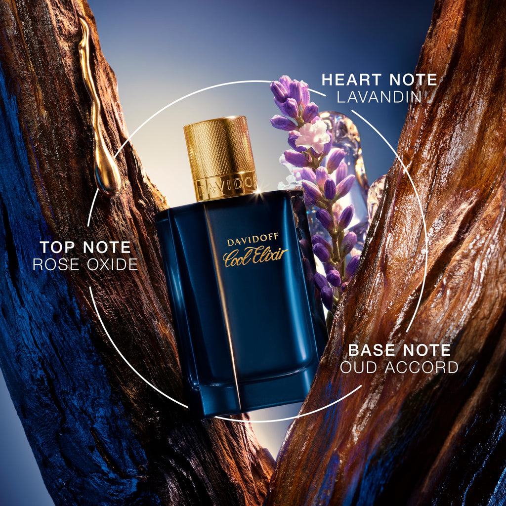 Davidoff Cool Elixir EDP Intense – Masculine Luxury Fragrance with Oud, Rose Notes & Lavandin