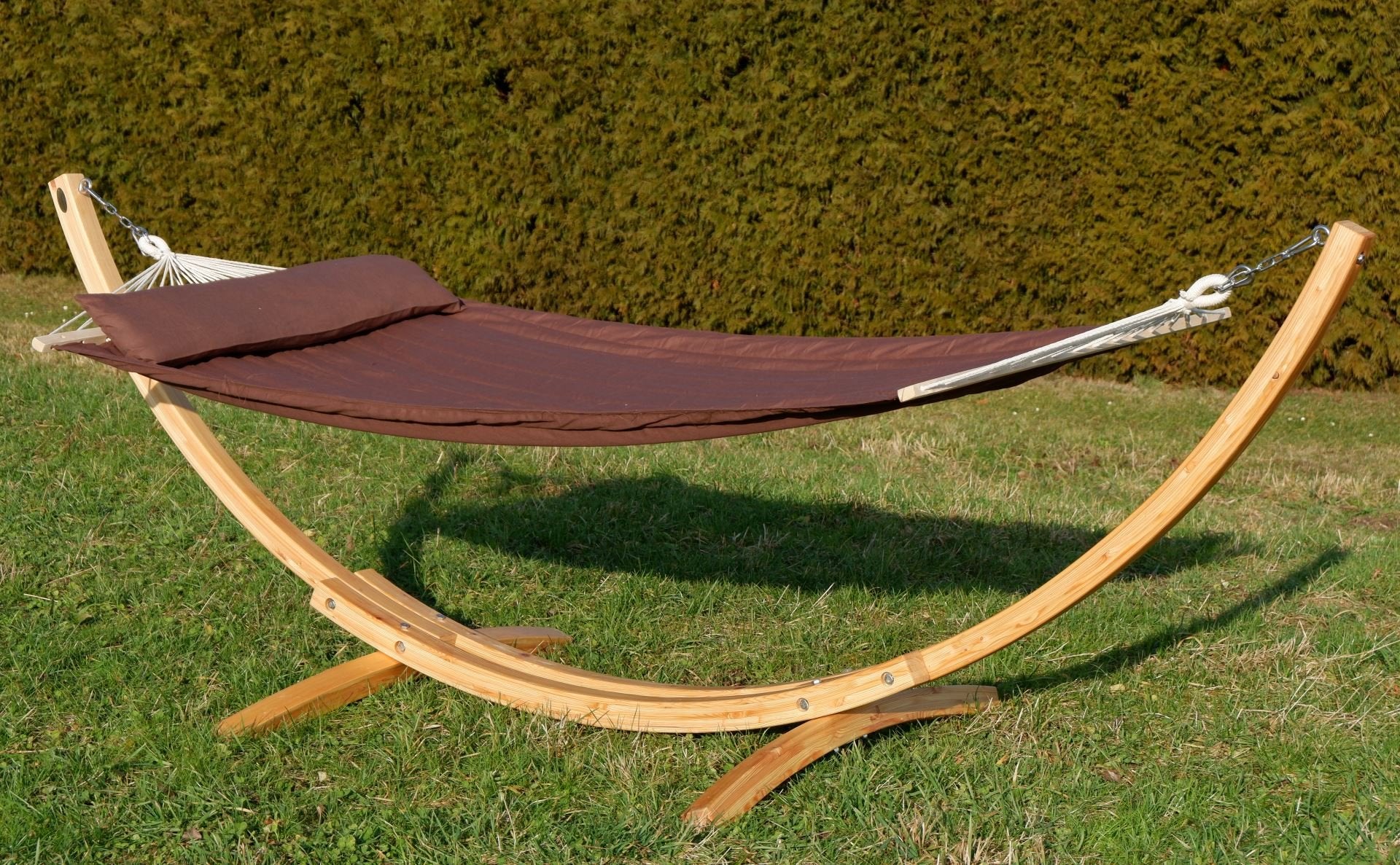 ALEOS Blanca Limited Edition Hängemattengestell 320cm Lärche &amp; Edelstahl