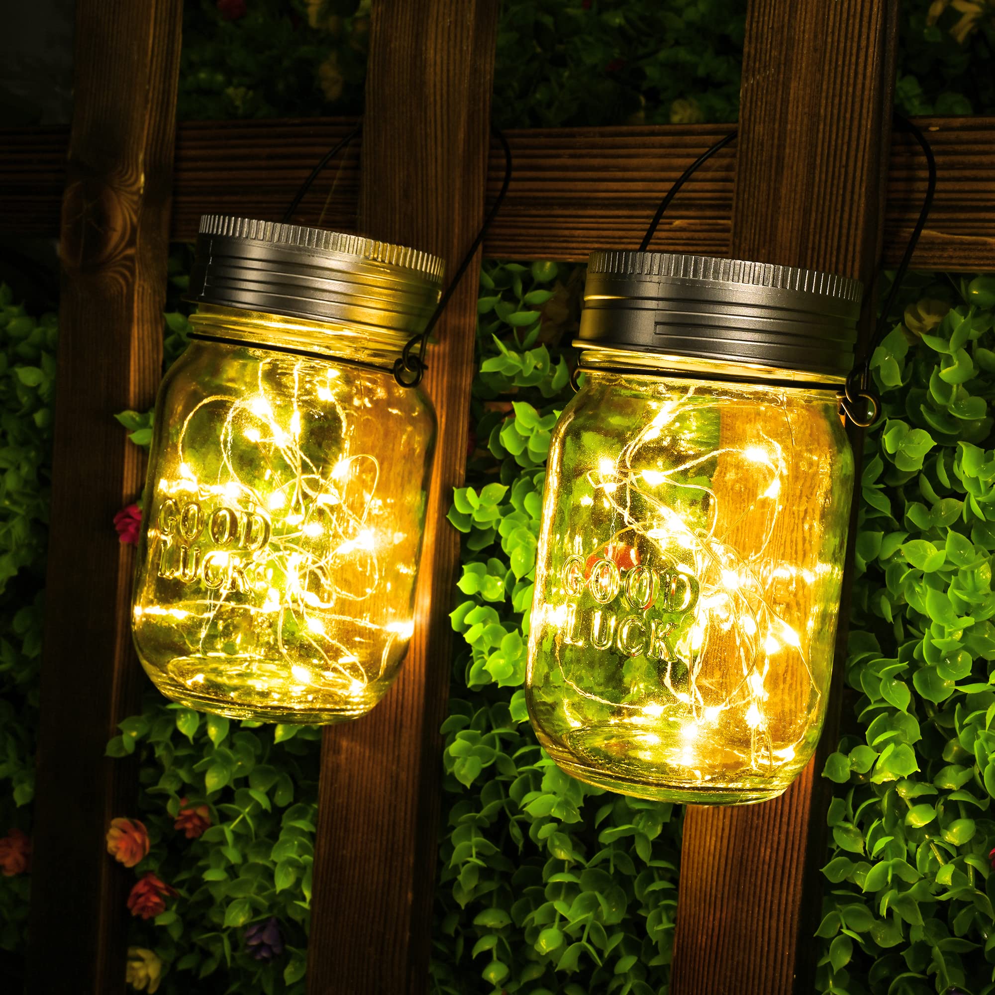 Solpex Solar Laternen 6er Set – LED Solargläser für Garten, Balkon, Terrasse & Deko