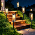 Solar Wegeleuchten Garten 6er Set warmweiß LED wasserdicht Terrasse Rasen