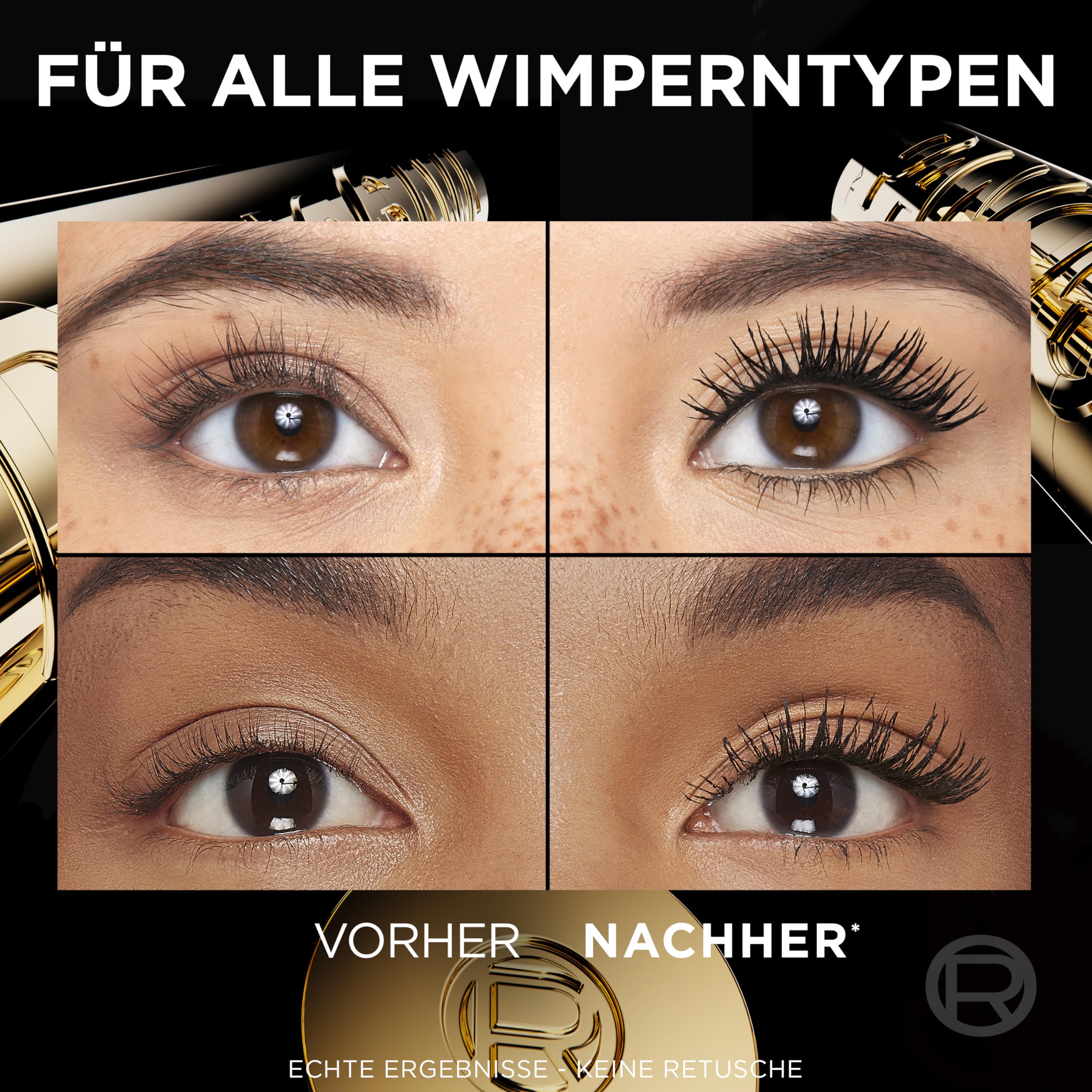 L'Oréal Paris Mascara Panorama Schwarz – Volumen, Länge & Definition