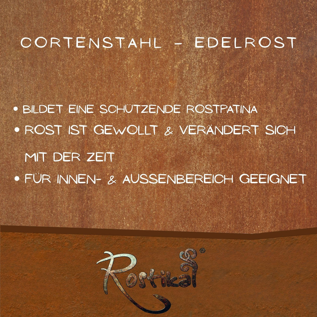 Rostikal Pflanzherz Edelrost 32 cm – Cortenstahl Herz Gartendeko wetterfest