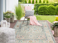 Outdoor Teppich Palma 160×230 cm – wetterfester Balkon & Garten Teppich UV-beständig Grau Orient