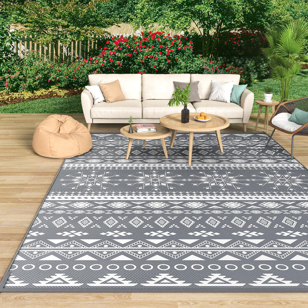 Outdoor Teppich Wendbar – Wetterfest für Balkon, Terrasse & Camping